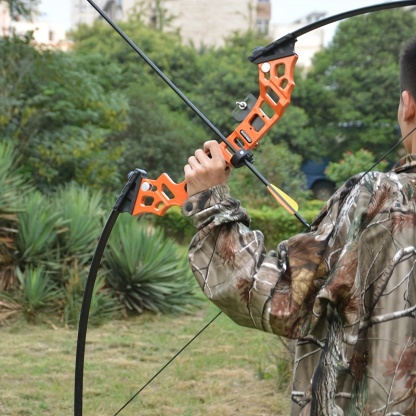 Complete 40LBS Orange Recurve Bow Set - Hunting Accessories