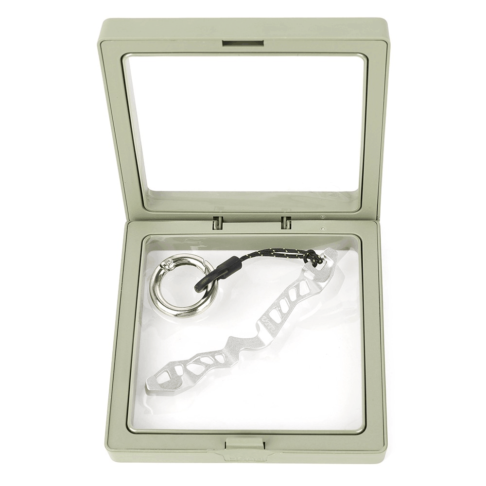 Mini Recurve Bow Riser Keychain Archery Aluminum Keyring