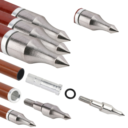 30-Inch Carbon Mix Arrows with 4" Brown Shield Feathers (12pcs)