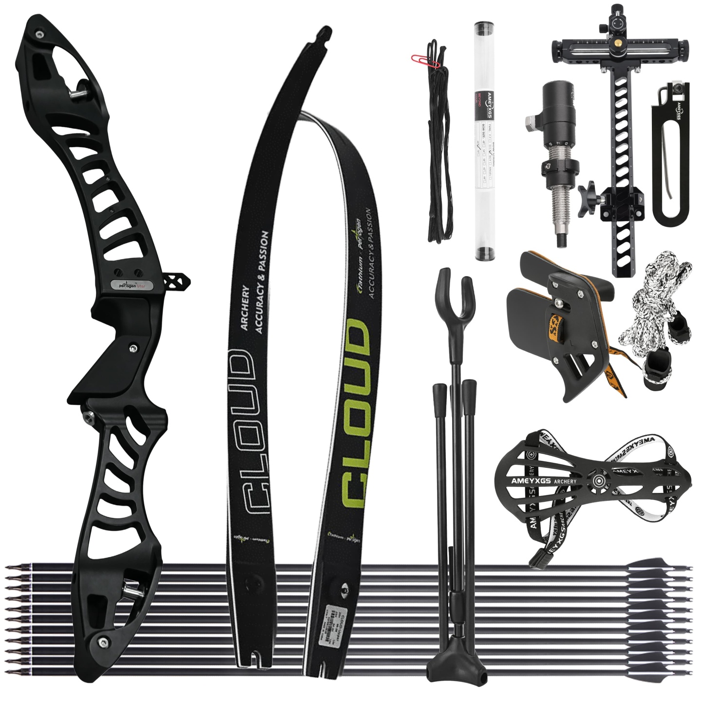 68" ILF Recurve Bow - CNC Aviation Aluminum Riser, 25" Lightweight