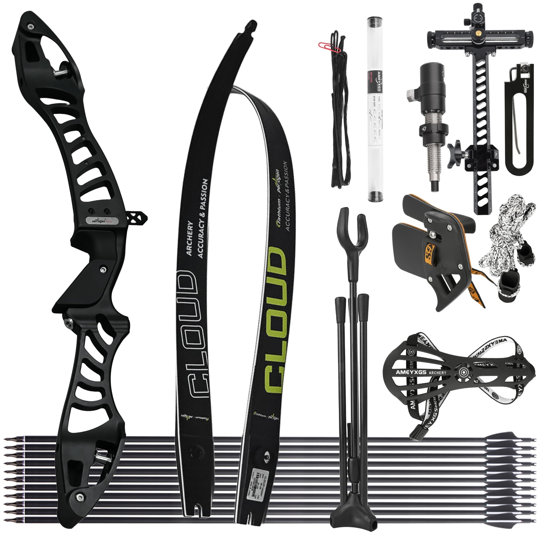 68" ILF Recurve Bow - CNC Aviation Aluminum Riser, 25" Lightweight