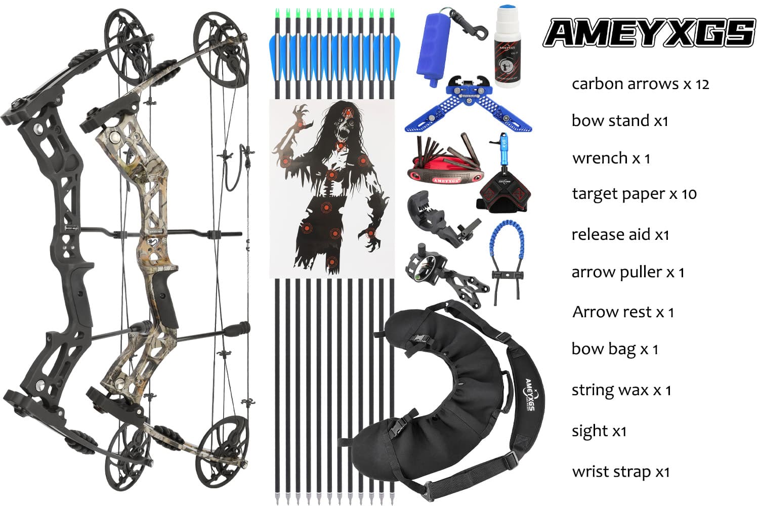 Compound Bow 30-70lbs Adjustable 75% Let-off Pro