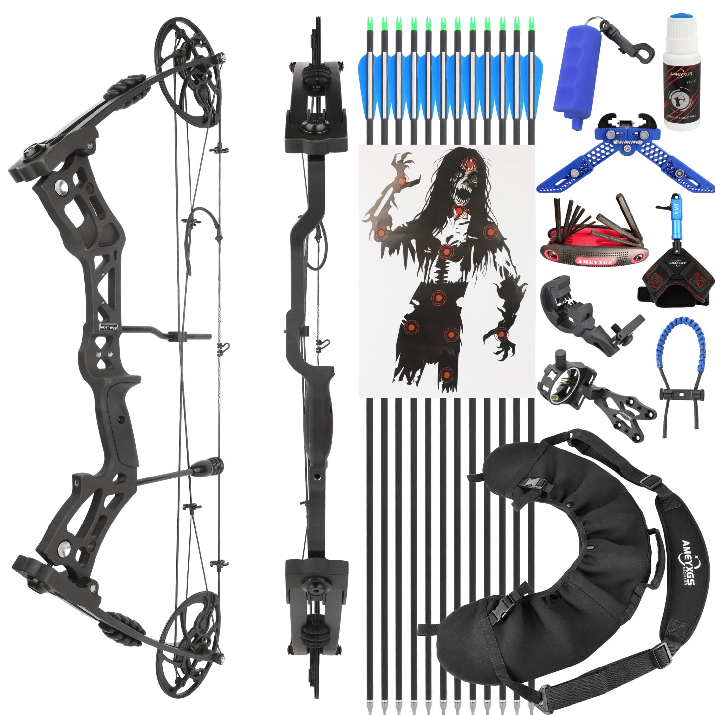Compound Bow 30-70lbs Adjustable 75% Let-off Pro