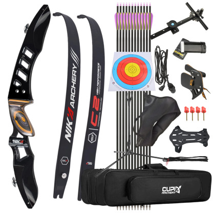 ILF Recurve Bow 20-50lbs Magnesium Alloy Riser Carbon Fiber Limbs