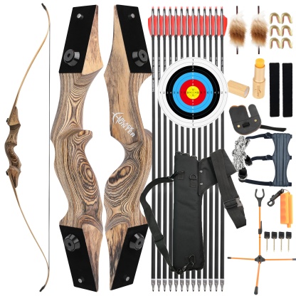 Archery 20-50bs Recurve Bow Kit Takedown Hunting Bow