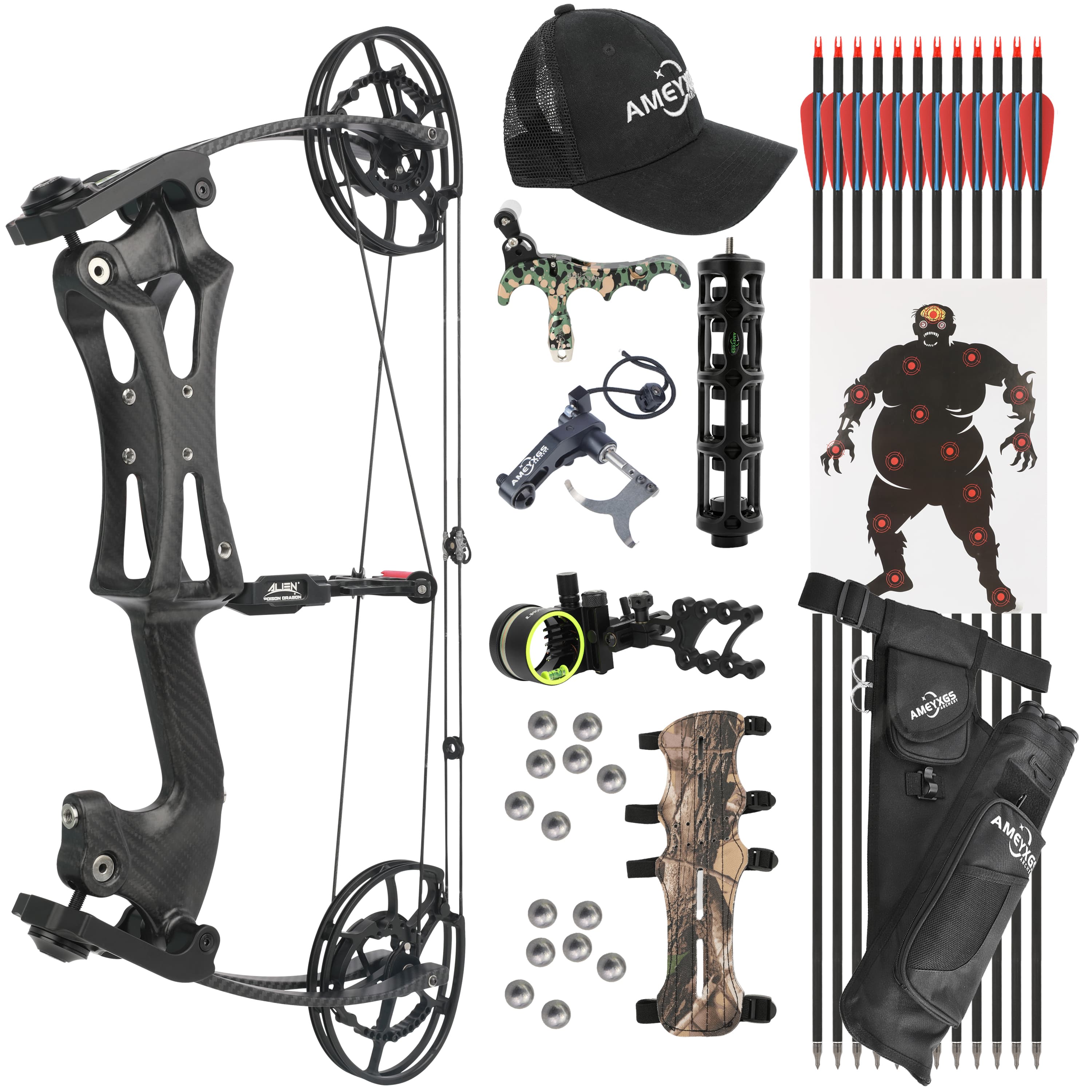 Compound Bow and Arrow Set Professional Competition Pulley Bow 