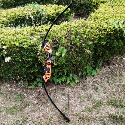 Complete 40LBS Orange Recurve Bow Set - Hunting Accessories