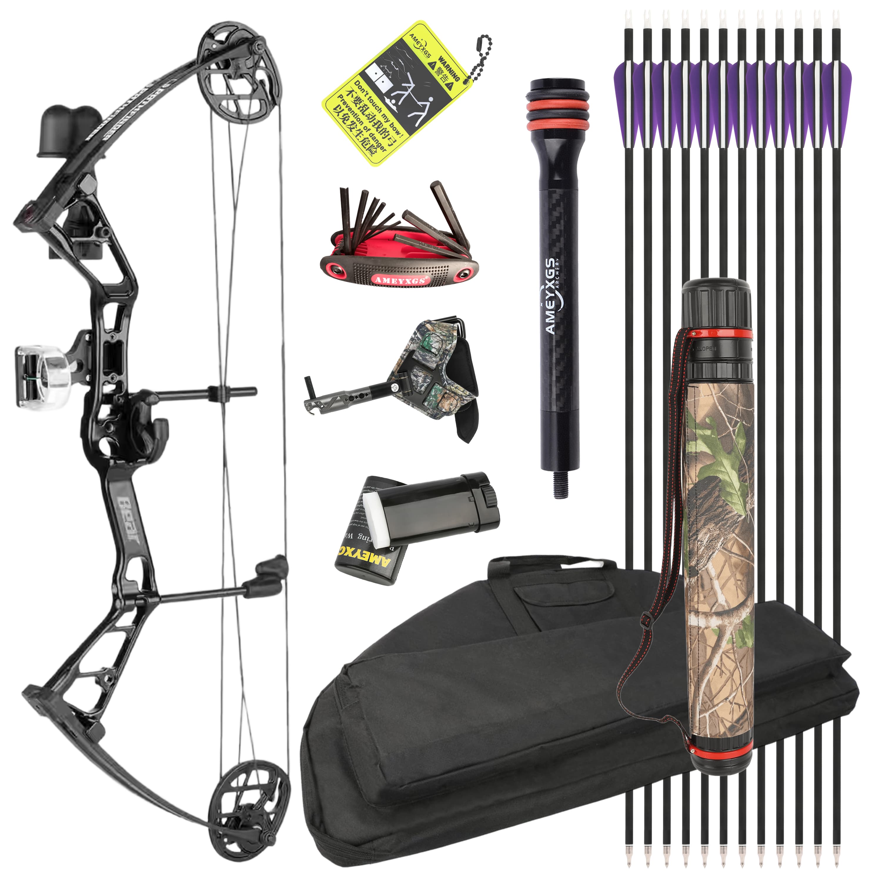 BEAR 15-40lbs Target Compound Bow Kit Shooting Archery