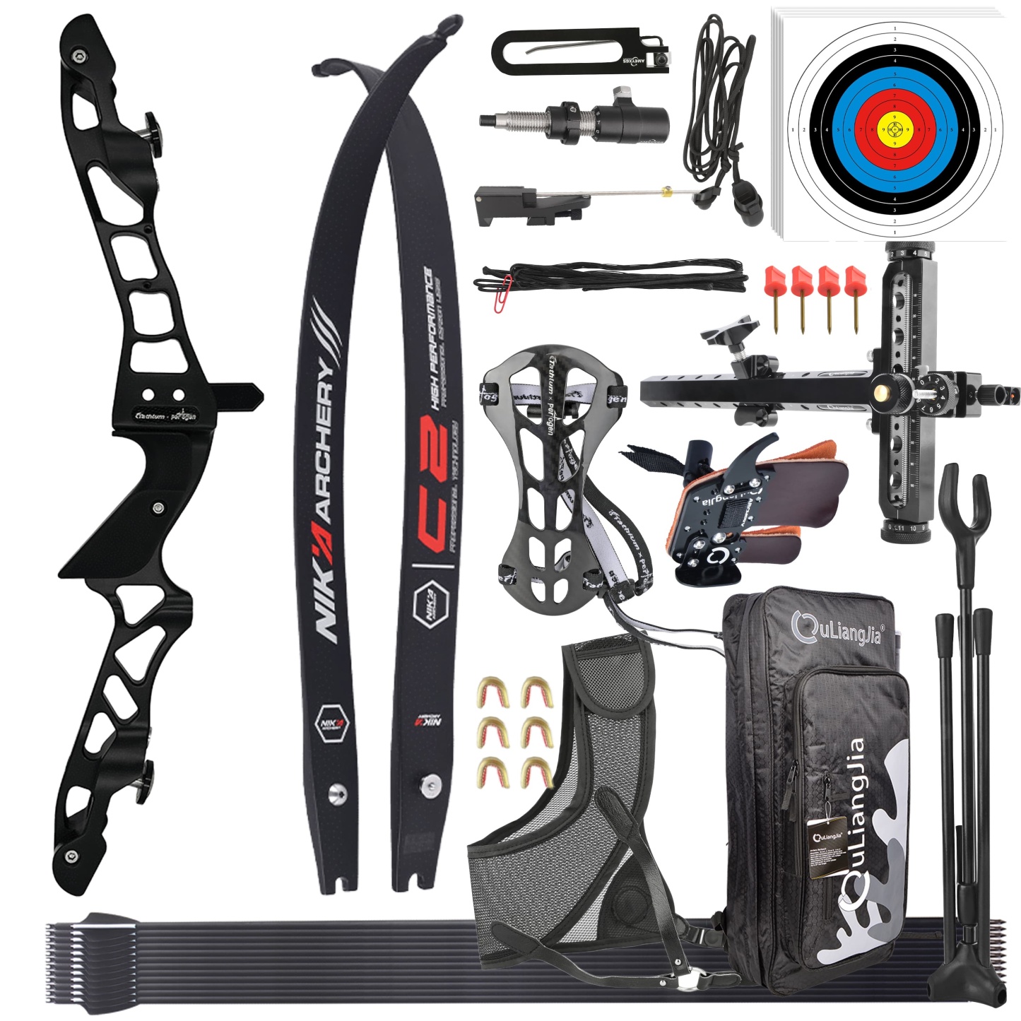 Archery 30/40/50bs Recurve Bow Kit Takedown Hunting Bow