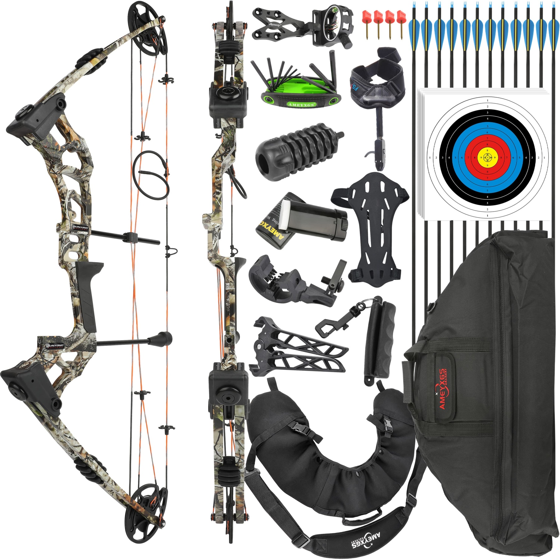 Junxing M121A Adjustable Hunting Compound Bow (0-70 lbs, 320 FPS)
