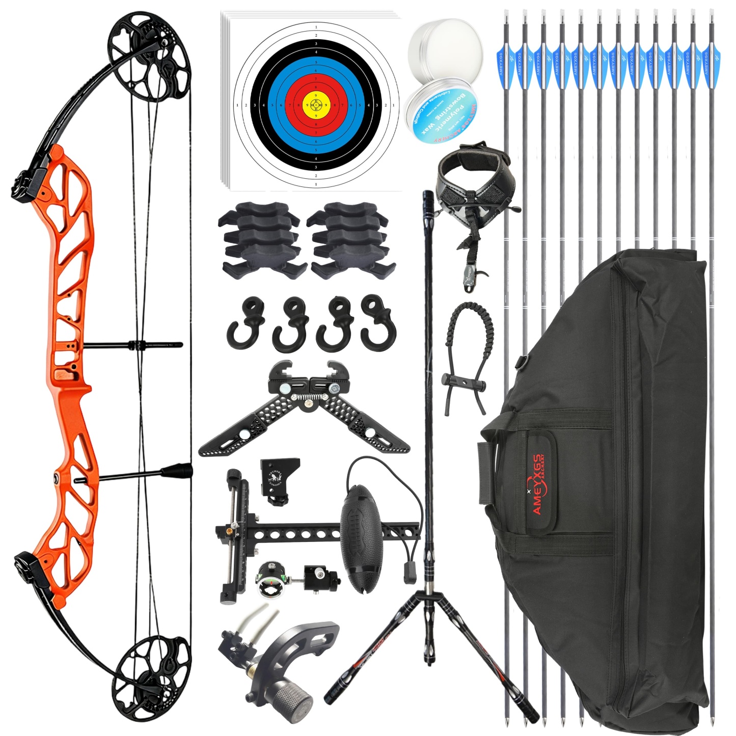 TOPOINT 19-60lbs Target Compound Bow Kit Shooting Archery