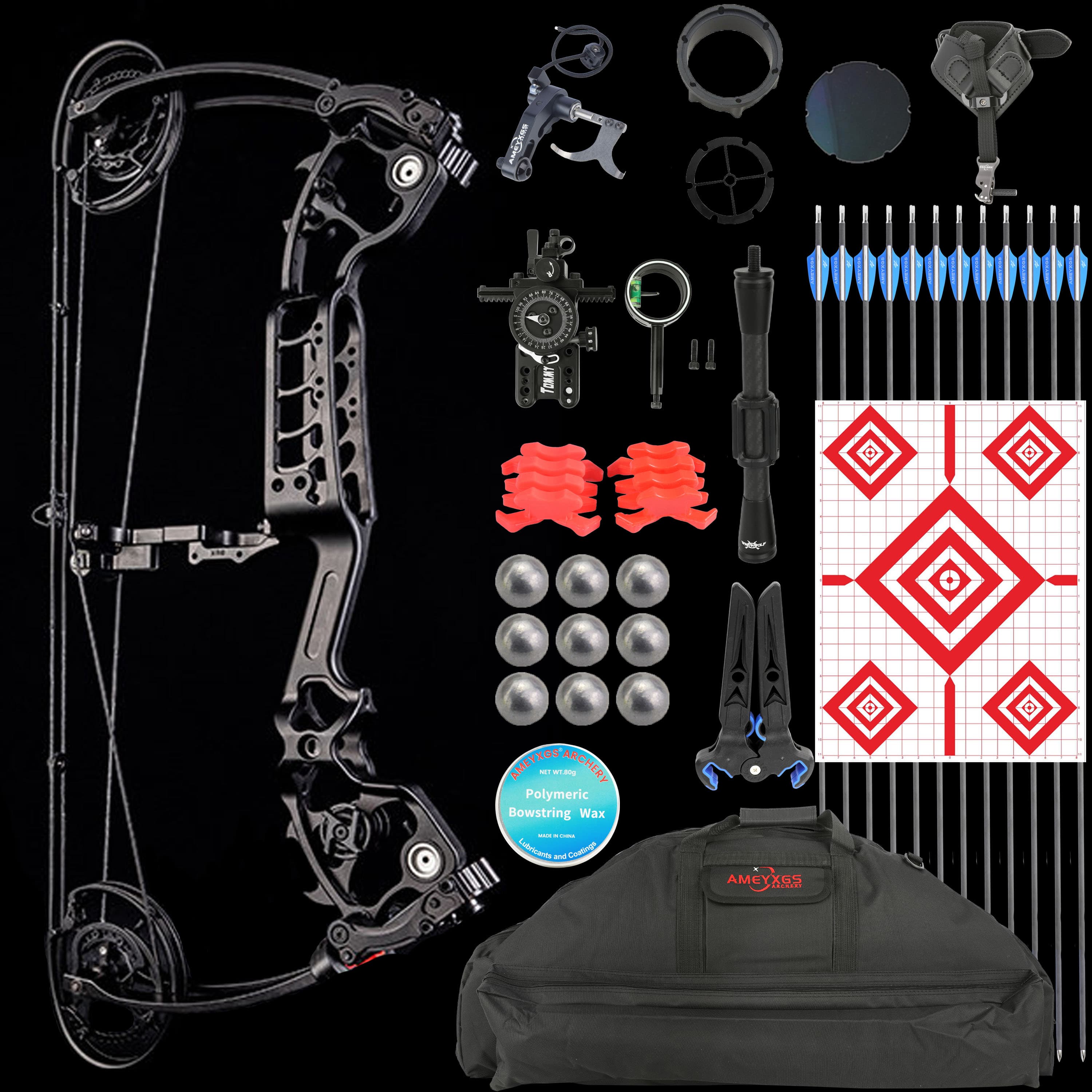 Archery 0-75lbs Compound Bow Hunting Kit Terget Shooting