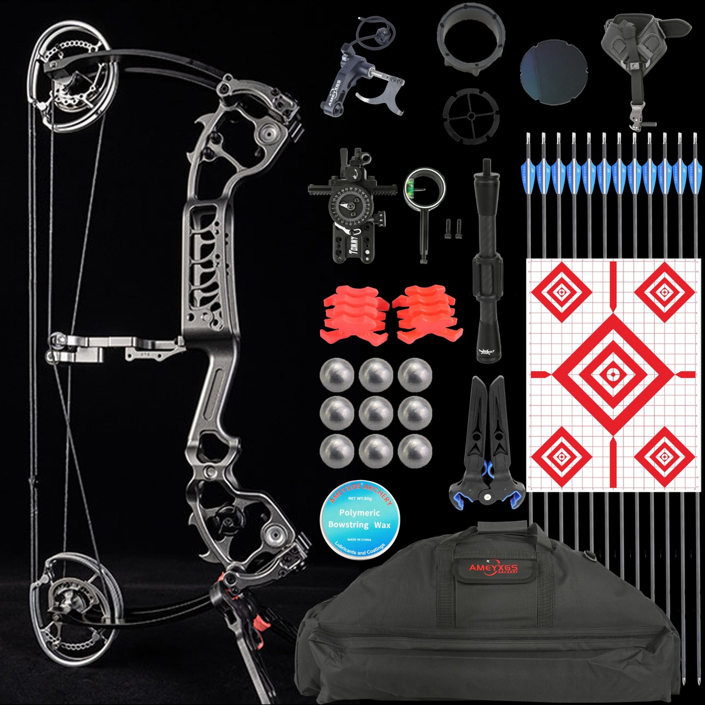 Archery 0-75lbs Compound Bow Hunting Kit Terget Shooting