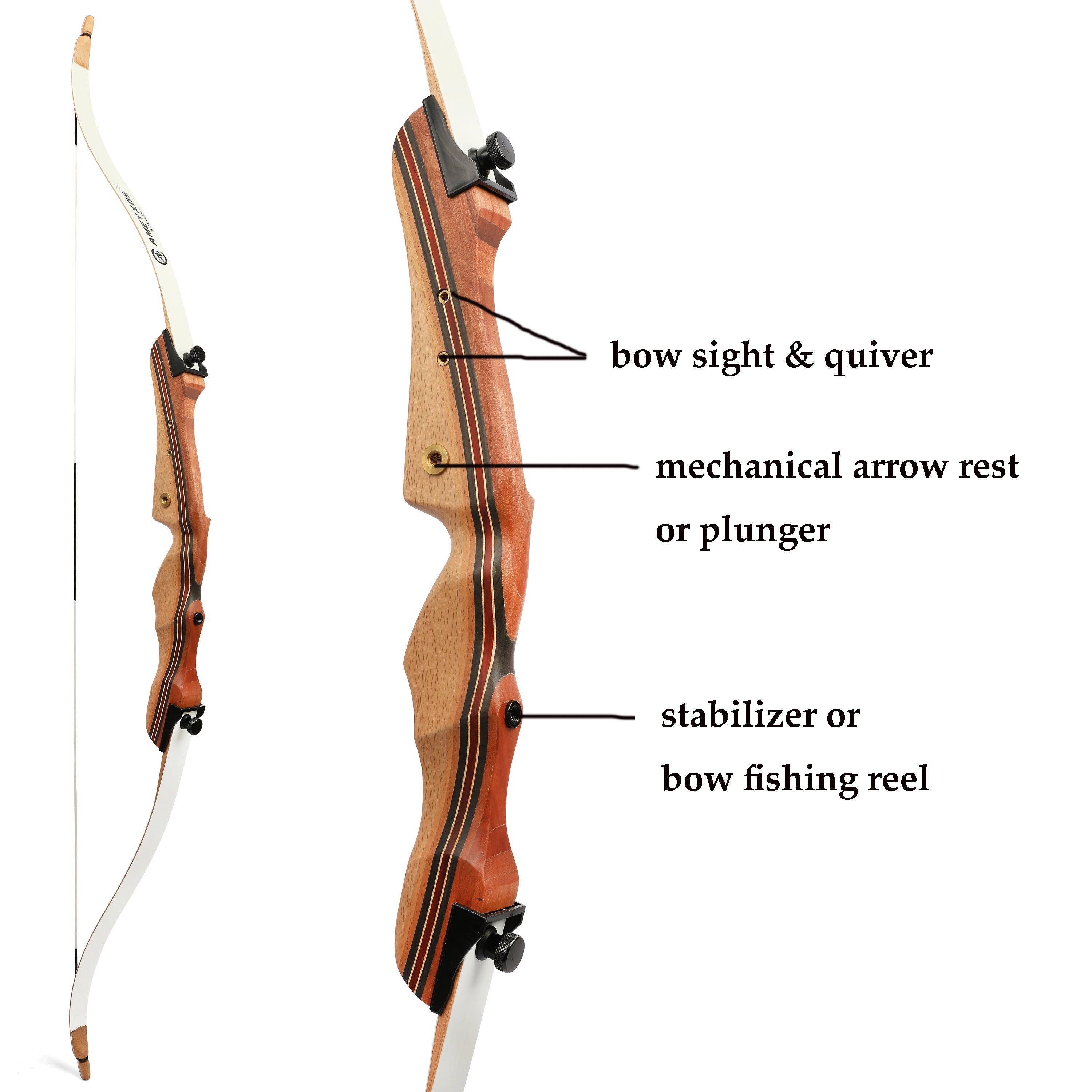 🎯Archery 68'' 54'' 48'' Takedown Recurve Bow 10-20lbs Adult-AMEYXGS Archery