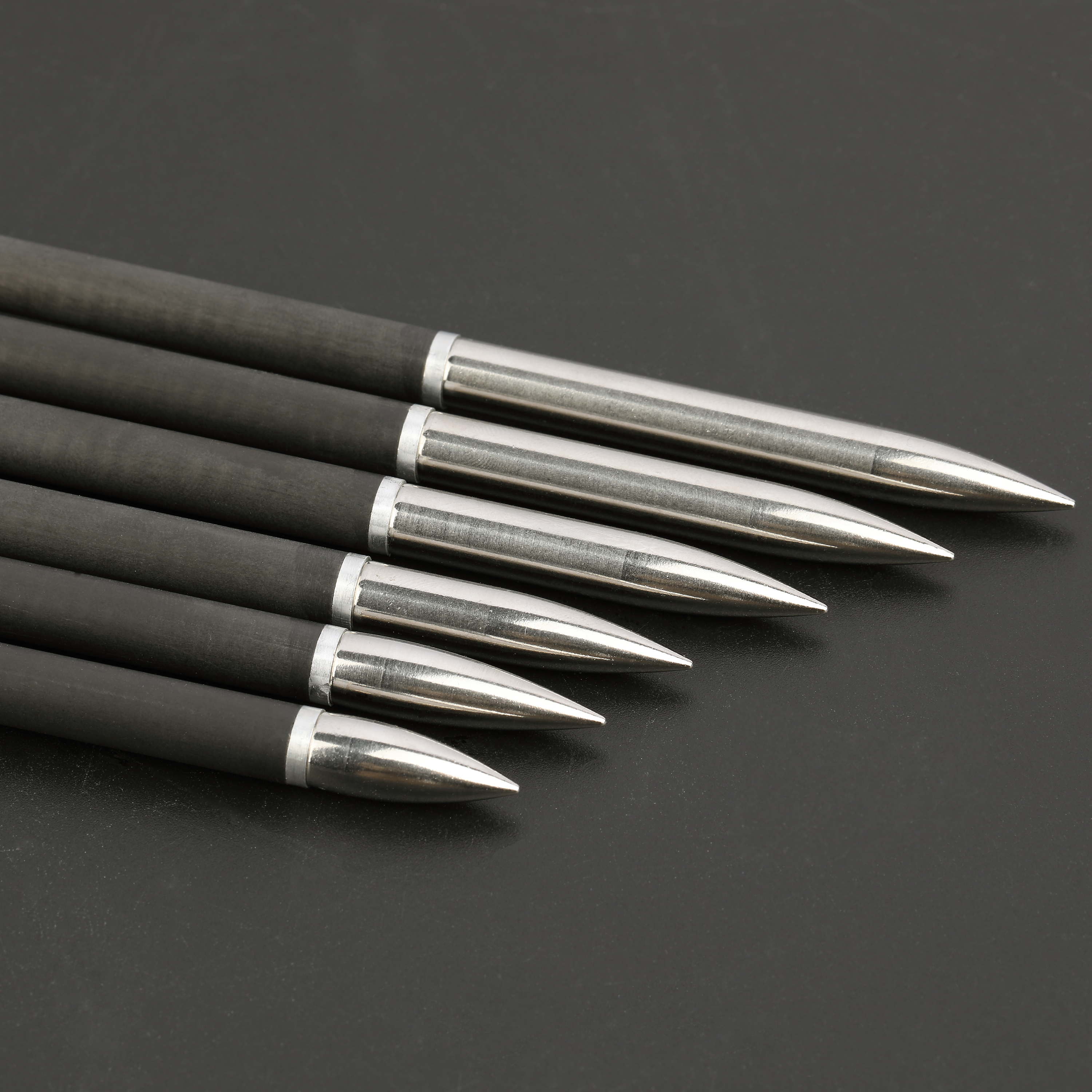 100-200gr Archery Field Points Steel Arrow Tips Target Arrowhead 24X