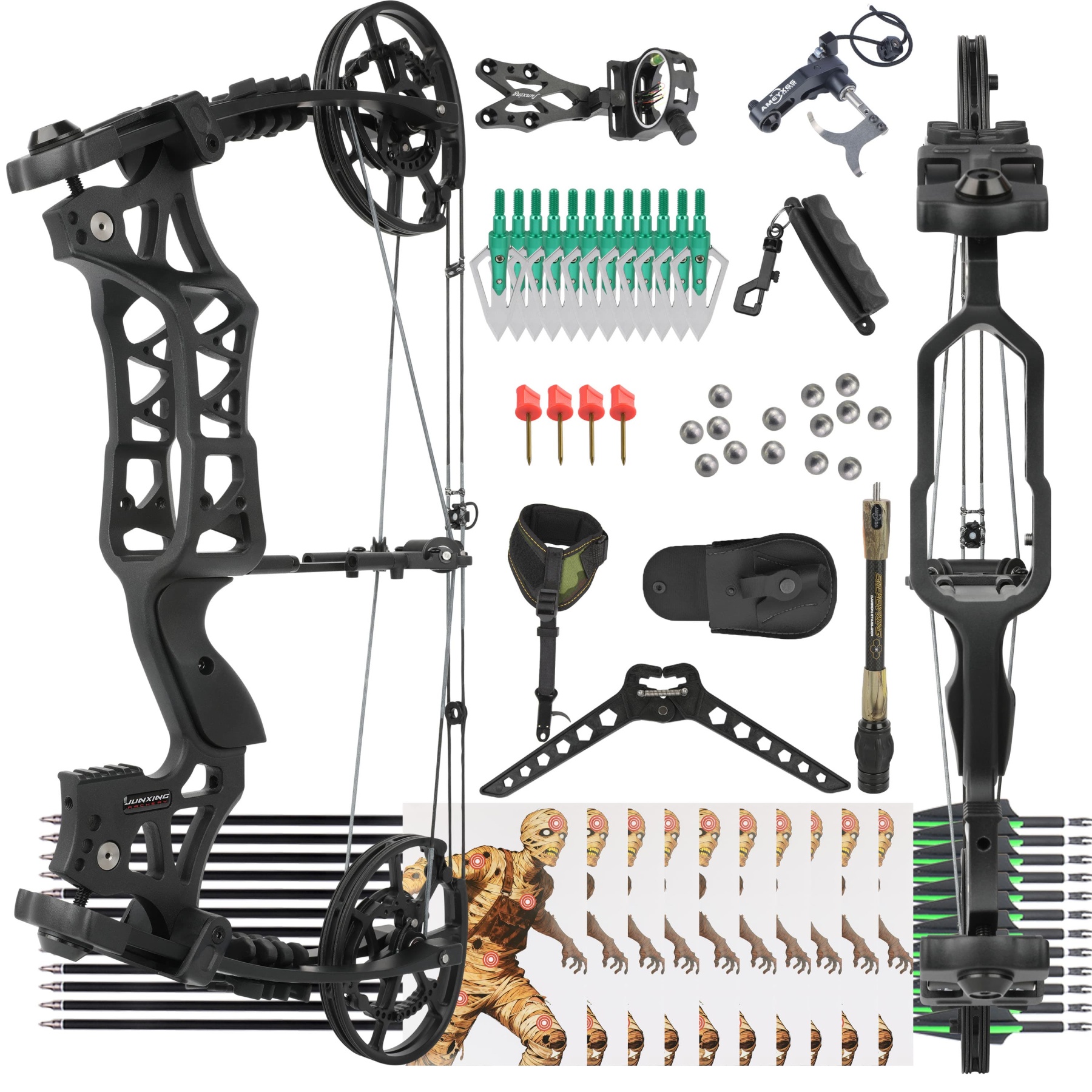 40-70lbs Compound Bow Arrow Set Archery Hunting Target