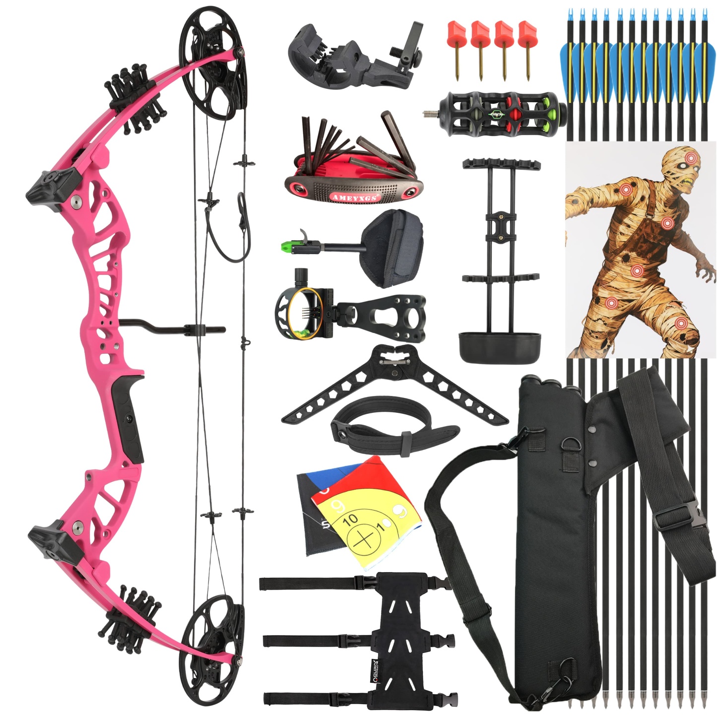 15-45lbs Compound Bow Arrow Set Youth Archery Target
