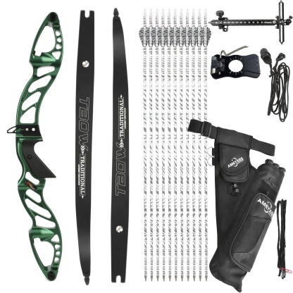 Archery 25-60bs Recurve Bow Kit Takedown Hunting Bow