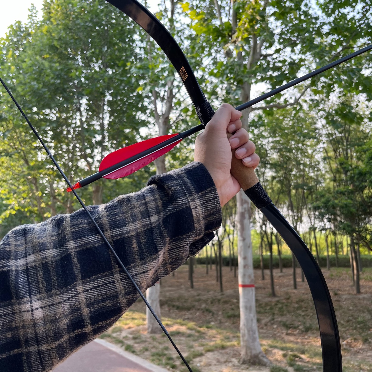 52"Longbow Cowhide Riser 15-95lbs Archery Traditional Bow RH LH