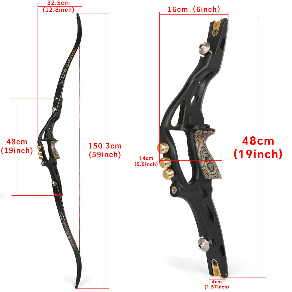 ILF 62'' Recurve Bow 20-50lbs Limbs Bamboo  19'' Riser American Bow