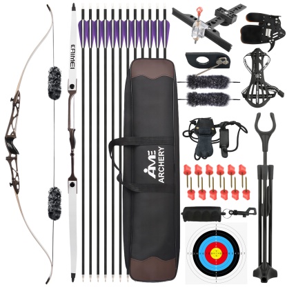 KAIEMI 66" 68" 70" Olympic Archery Competition Recurve Bow Kit 14-40# @28"