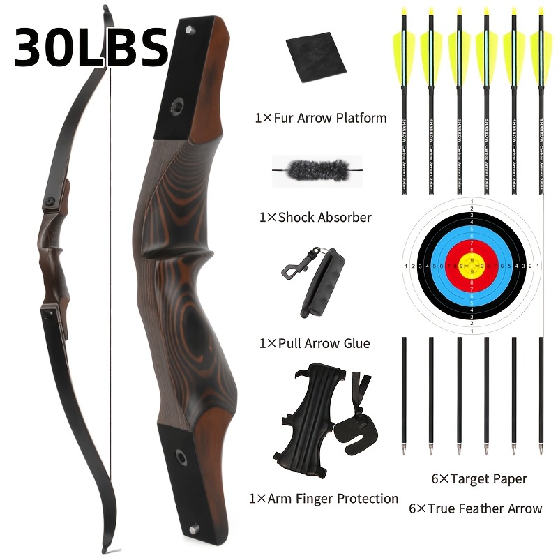 Takedown Recurve Bow 60" Bamboo Core – Perfect Christmas Gift for Hunters & Archers