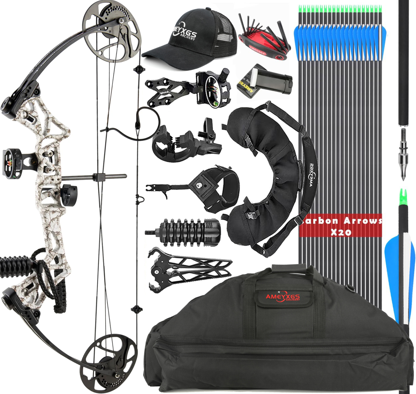 Topoint M1 Compound Bow 19-70 LBS Hunting Target Archery