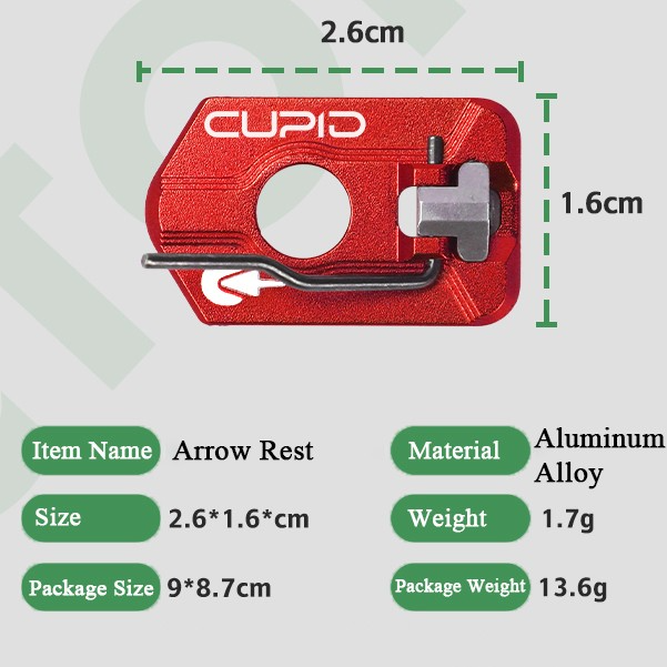 Recurve Bow Magnetic Arrow Rest Lightweight Self-Adhesive