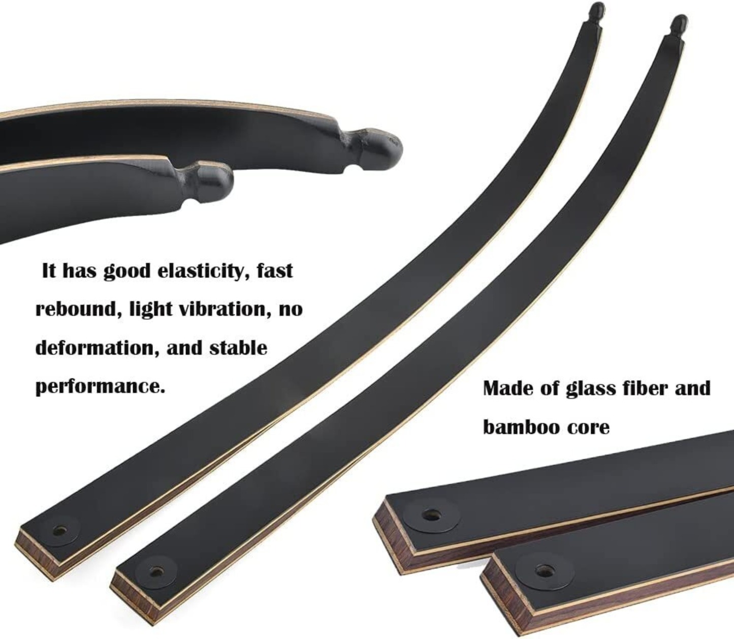 Black Hunter Wooden Recurve Takedown Bow for Adults