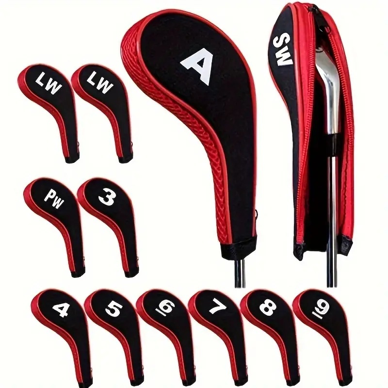  Golf Club Cover 12X Set Driver Head Cover Long Neck Design