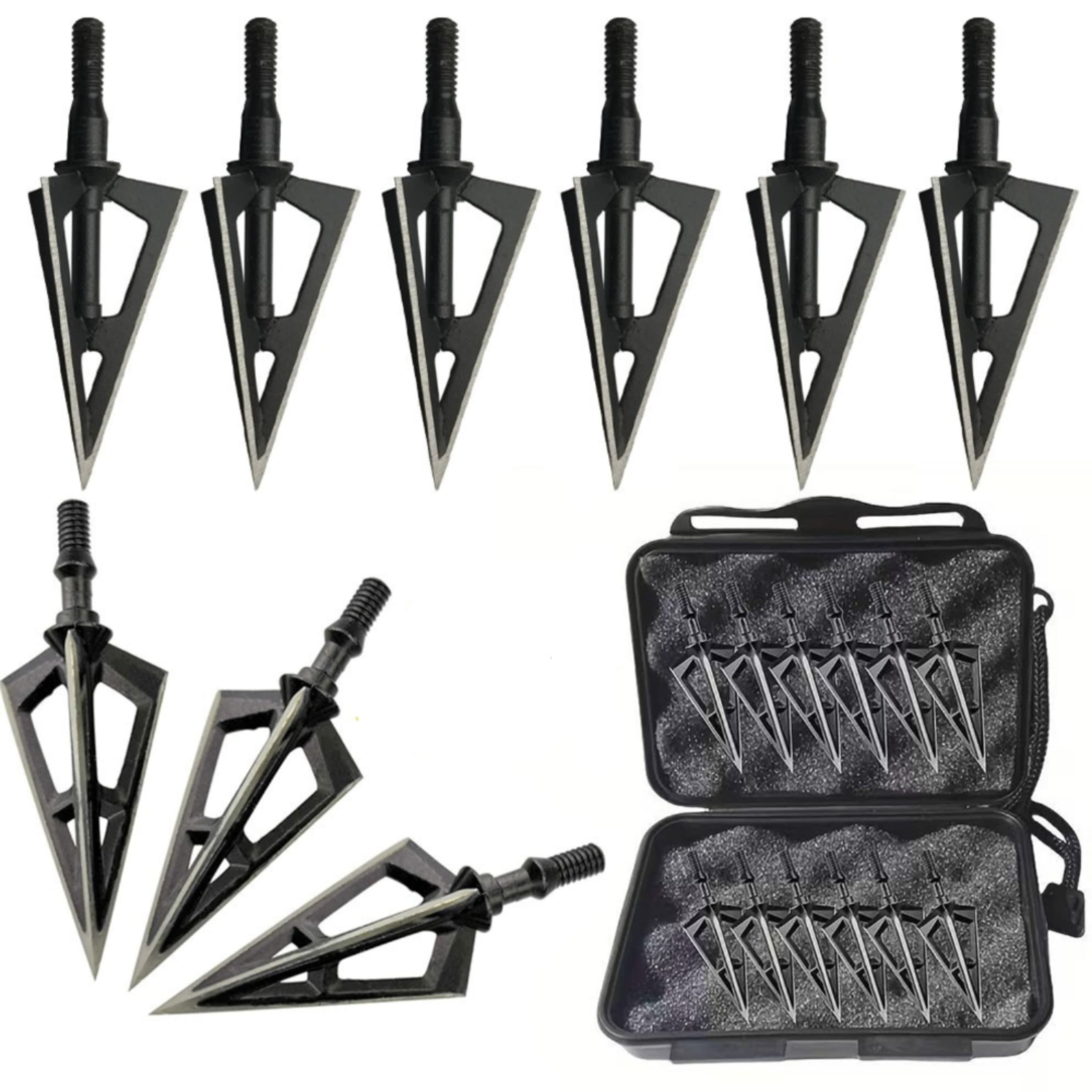 Archery 3 Blade Arrowheads Broadheads 100 Grain Broadheads