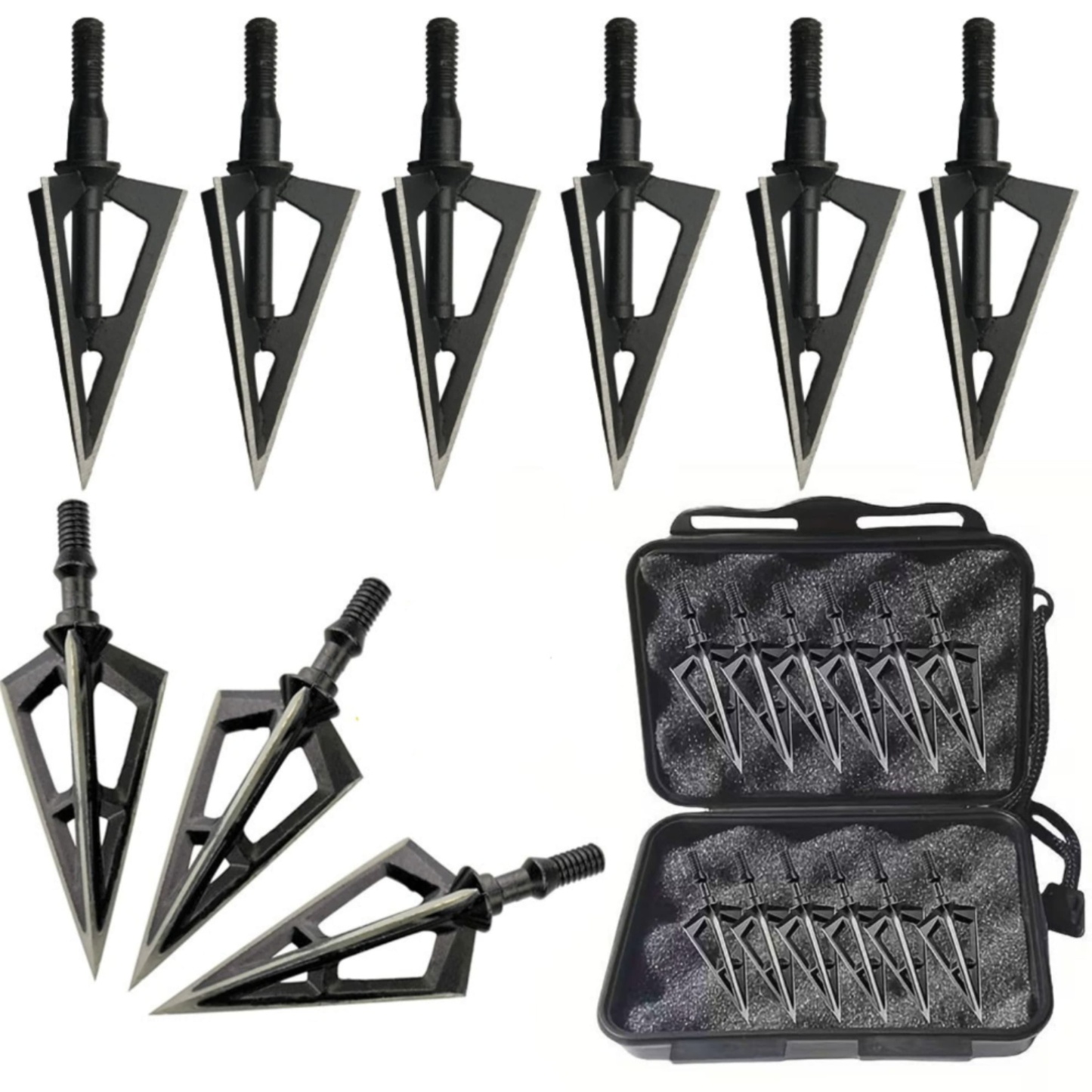 Archery 3 Blade Arrowheads Broadheads 100 Grain Broadheads