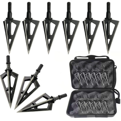 Archery 3 Blade Arrowheads Broadheads 100 Grain Broadheads
