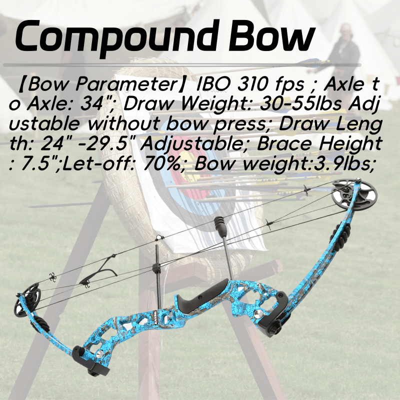 JUNXING M131 Compound Bow and Arrows Kit Blue 