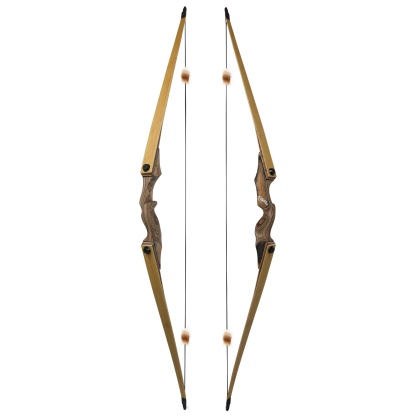 Black Hunter Wooden Longbow 20-60lbs Archery Hunting Kit