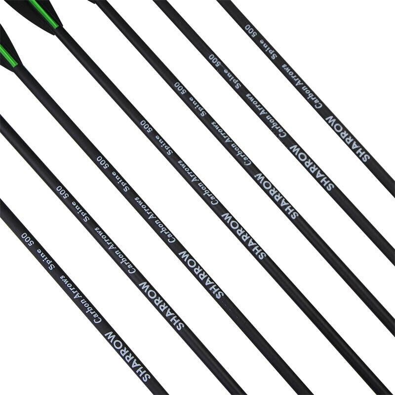 30" Archery Carbon Arrow  for Beginners Archers(12pcs/Box)
