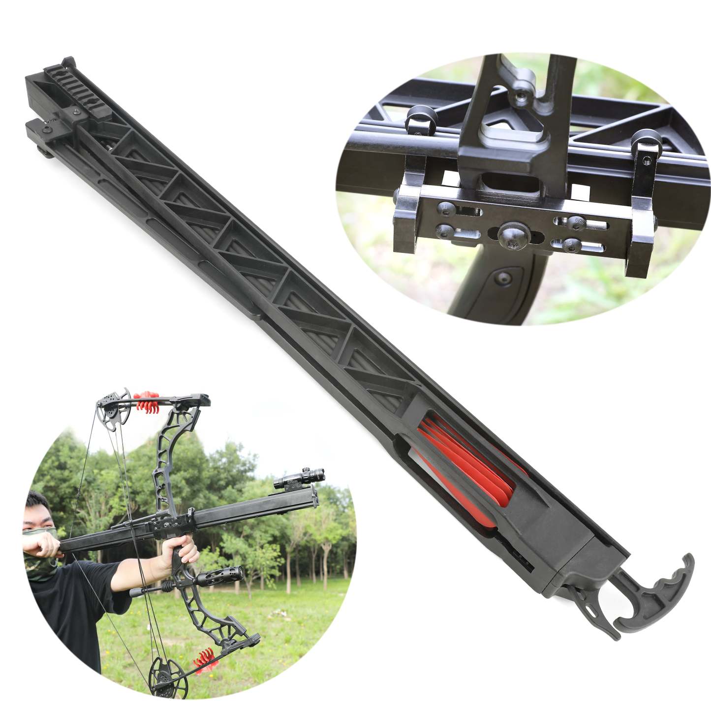 🎯Archery Shooter Launcher Repeating Compound Bow 6 arrow Rapid-AMEYXGS Archery