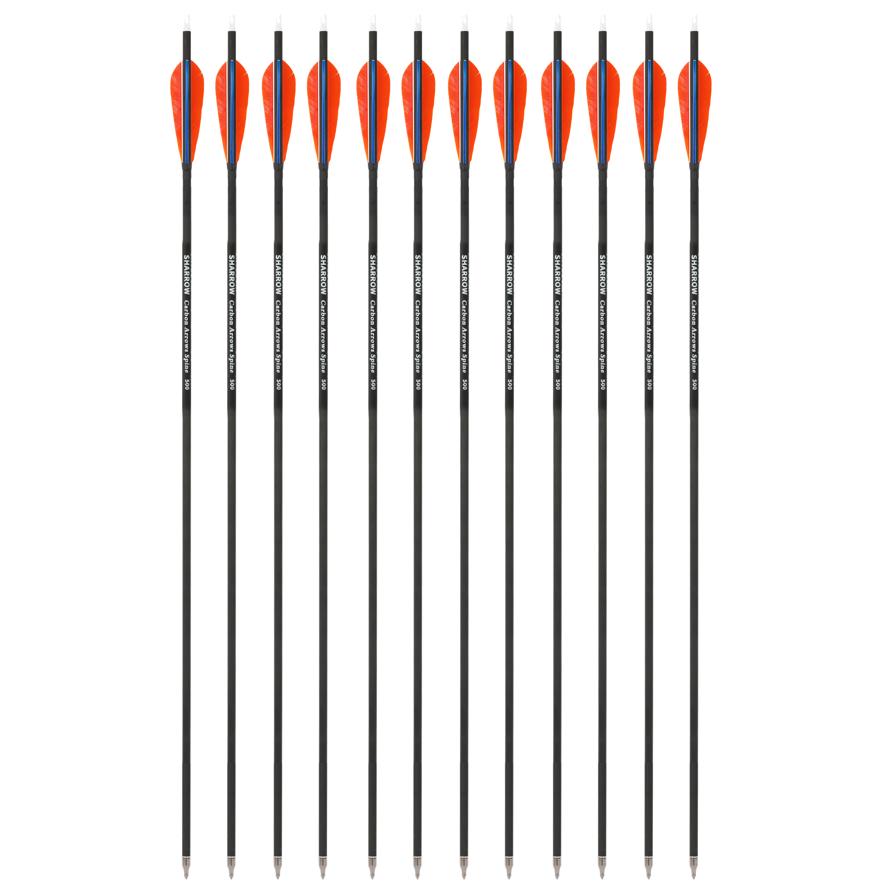 30 inch Carbon Arrows with 500 Spine Turkey Feathers