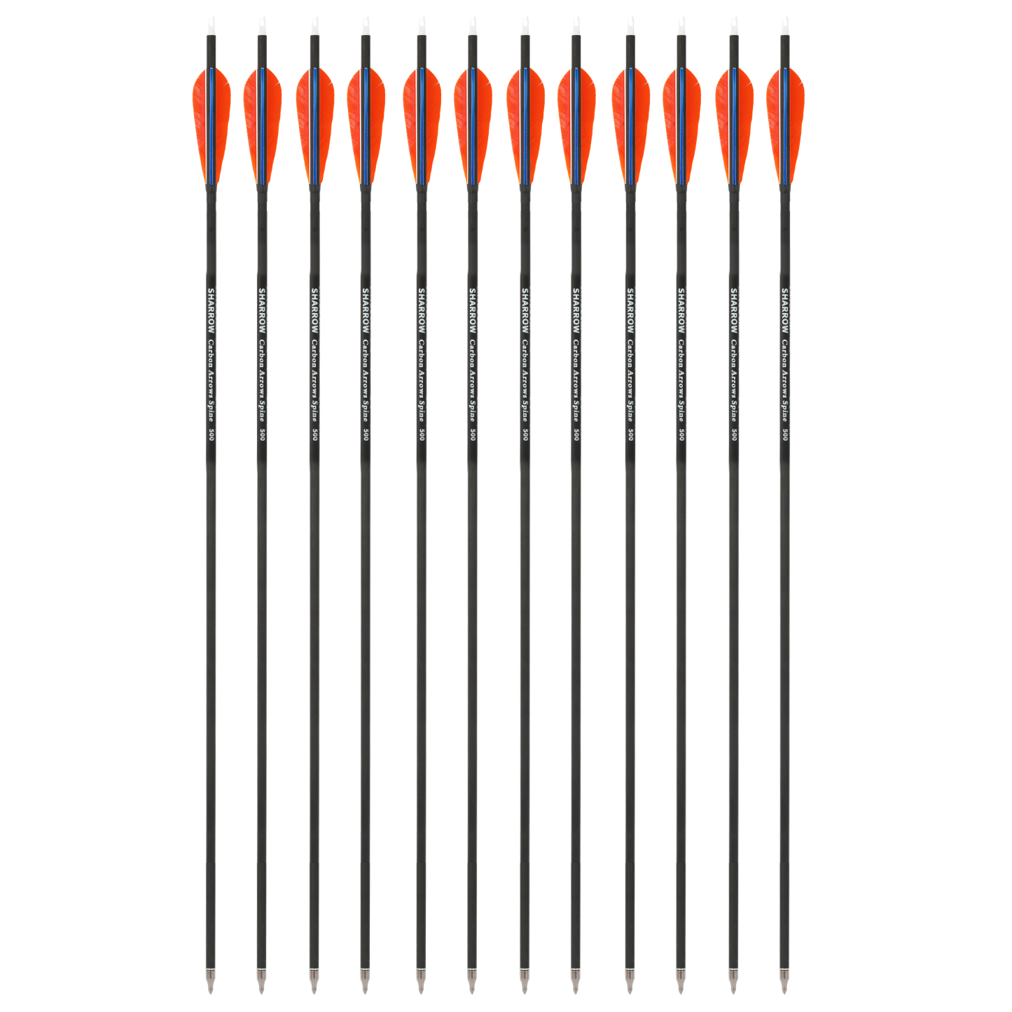 30 inch Carbon Arrows with 500 Spine Turkey Feathers