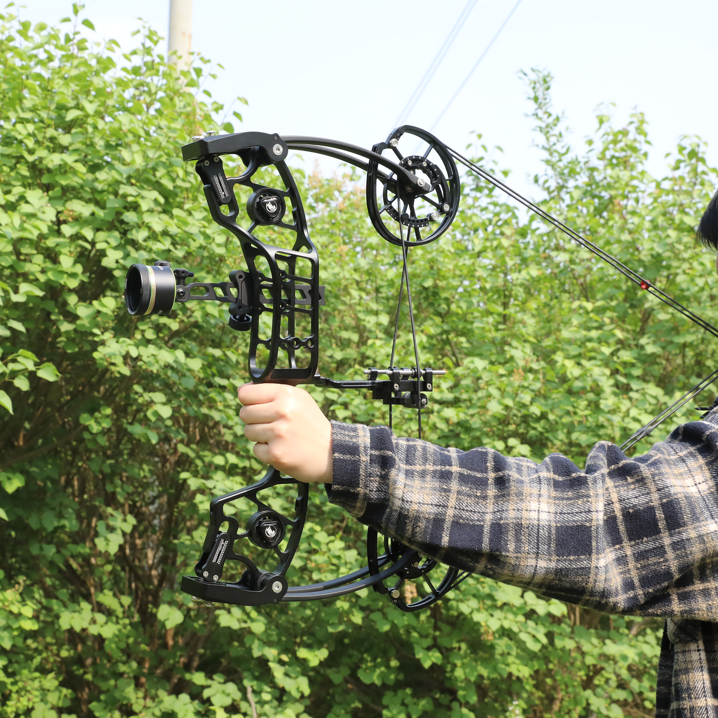 Dual Use Compound Bow 30-80lbs Arrow Steel Ball 340FPS