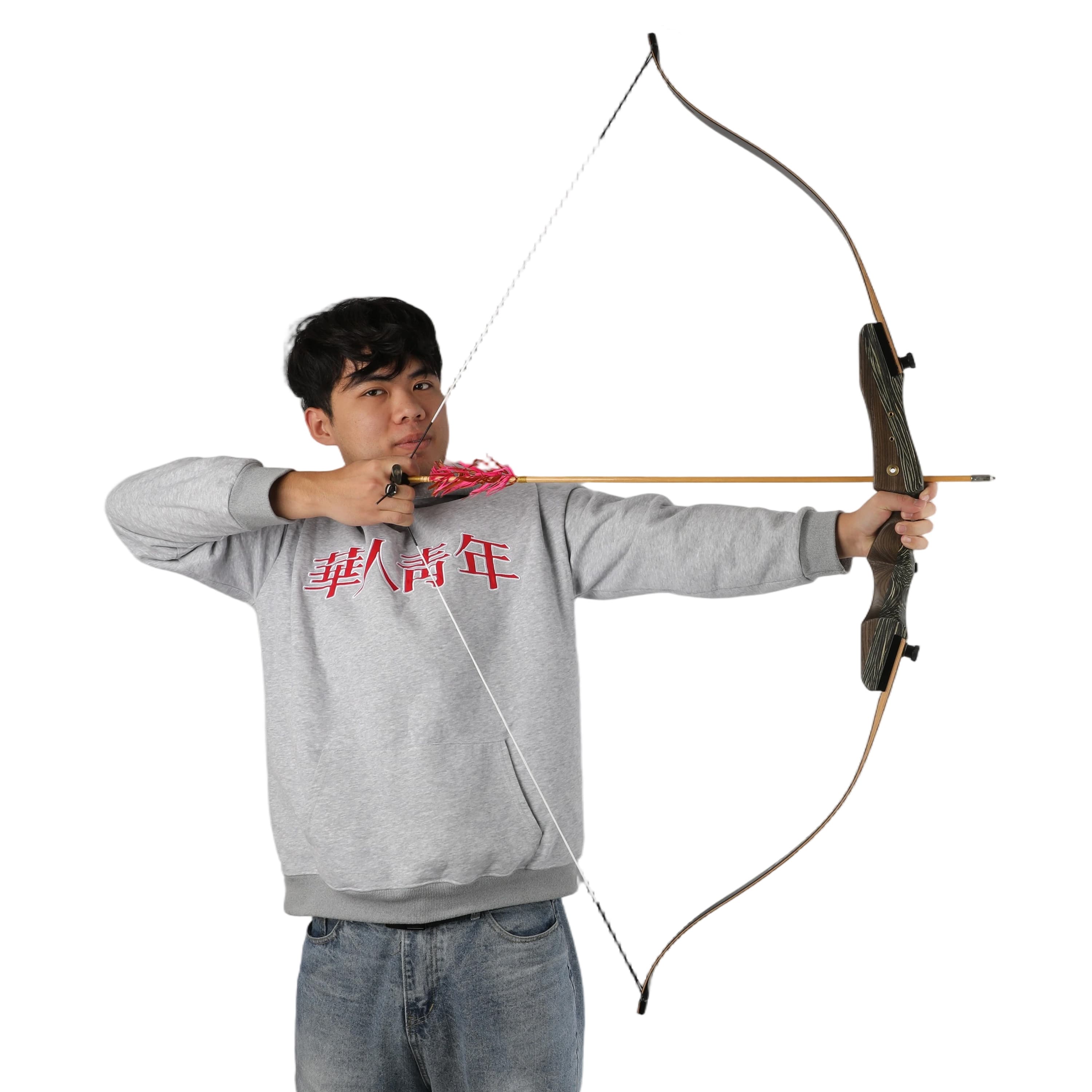 Black Hunter Wooden Recurve Takedown Bow 30-45lbs for Adults