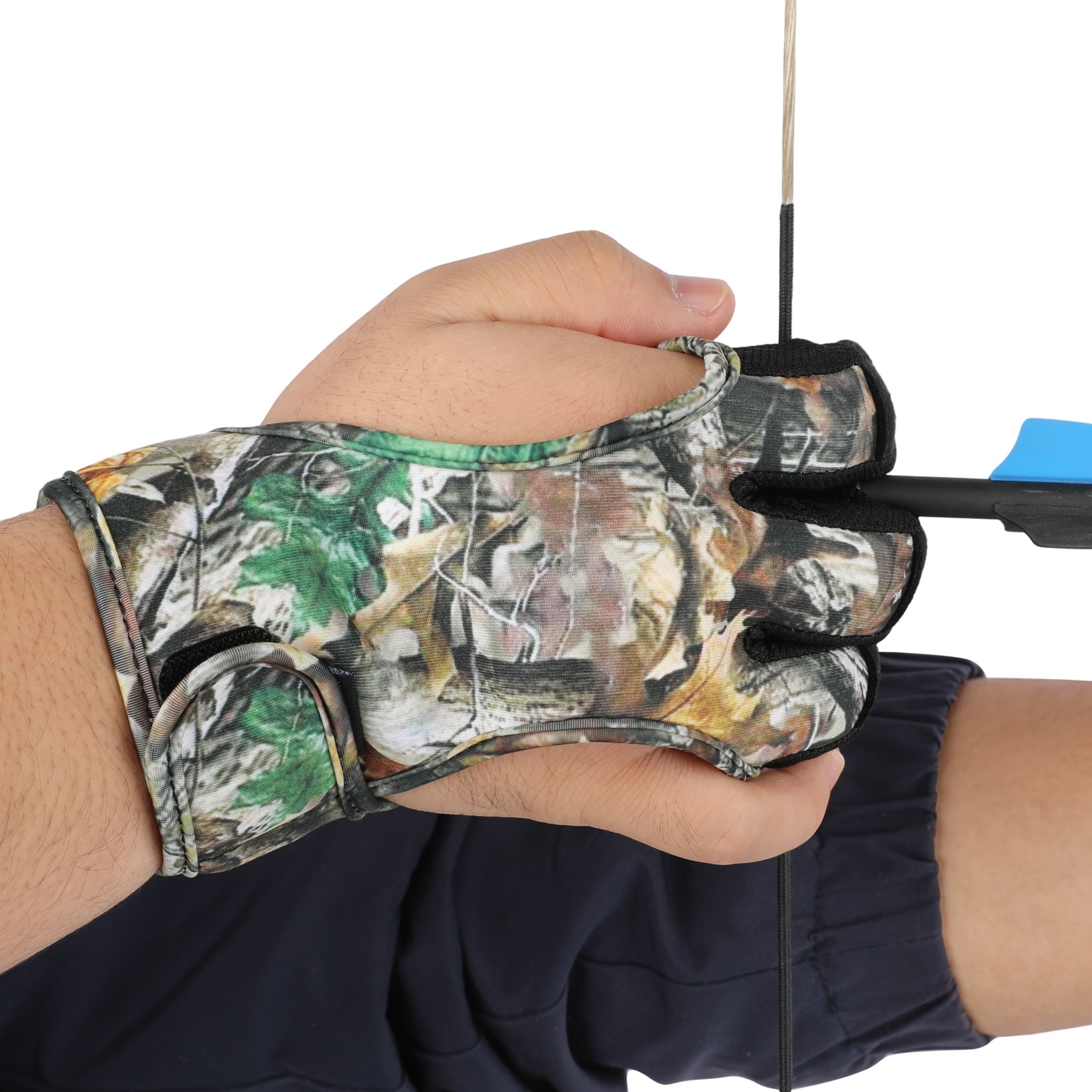 AMEYXGS Archery  Glove for Hunting Target Protect 3 Fingers