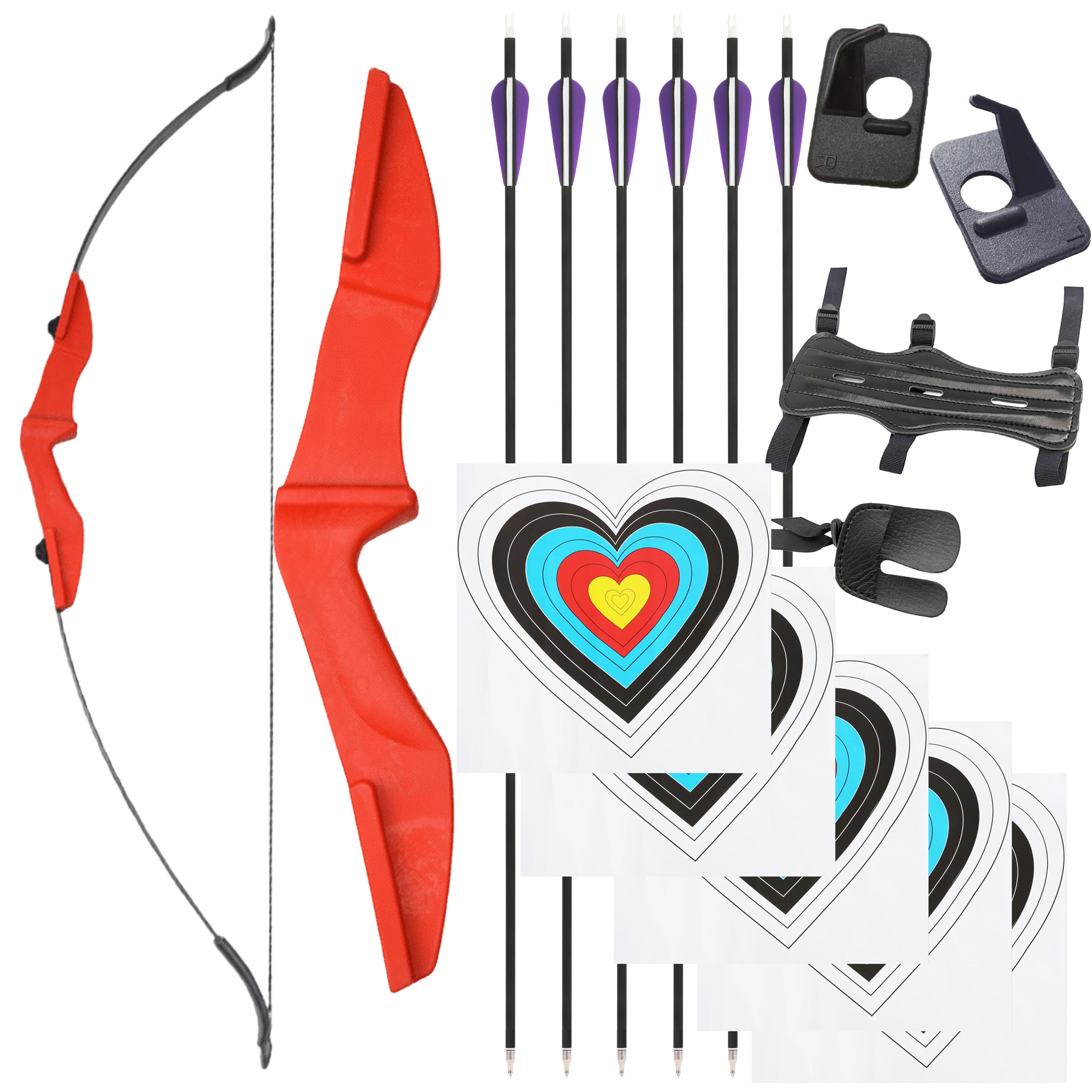 AMEYXGS Archery Bow and Arrow 57" Takedown Recurve Bow 30-40lbs