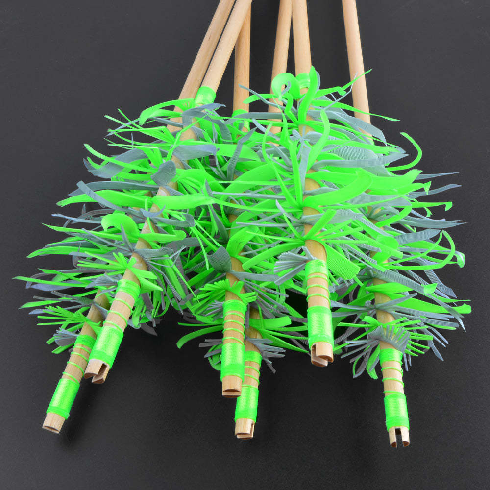 🎯DIY Handmade Archery Flu-Flu Wooden Arrows-AMEYXGS Archery