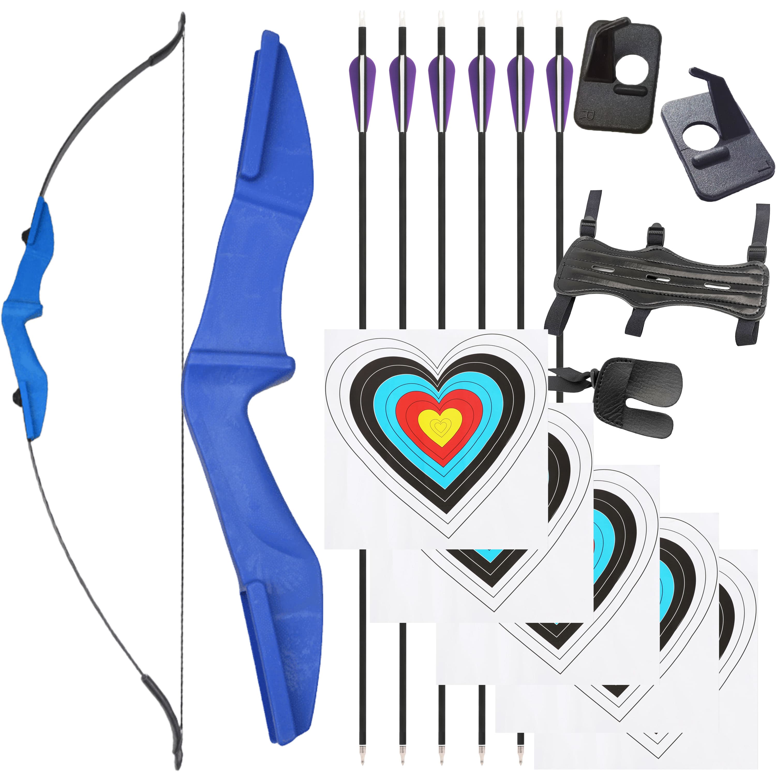 AMEYXGS Archery Bow and Arrow 57" Takedown Recurve Bow 30-40lbs