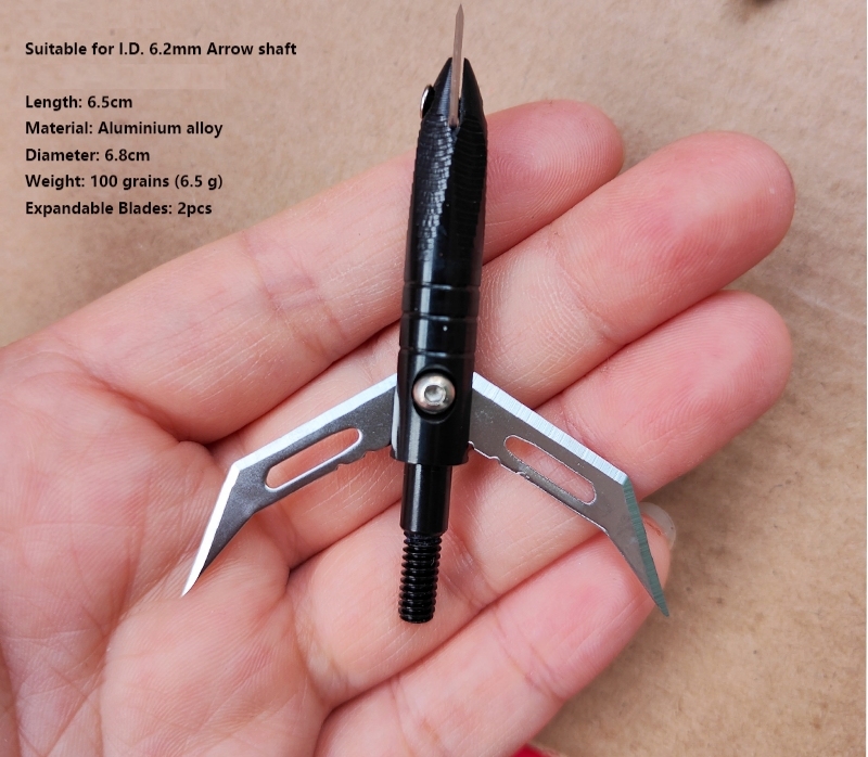 Hunting 12pcs Broadheads Archery + 1 pcs Black Broadhead Case 