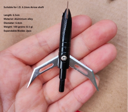 Hunting 12pcs Broadheads Archery + 1 pcs Black Broadhead Case 