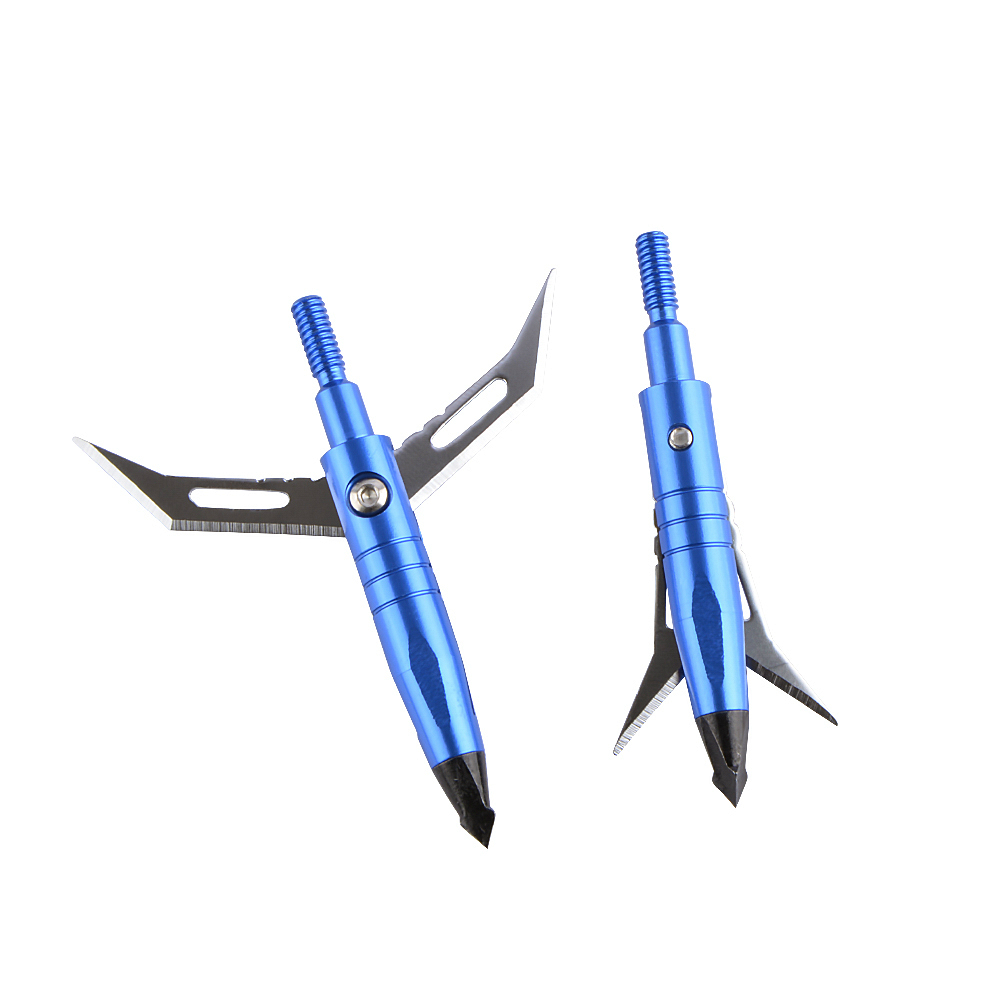 12pcs Mechanical Expandable Arrowheads (2.2" Cut) with Storage Case