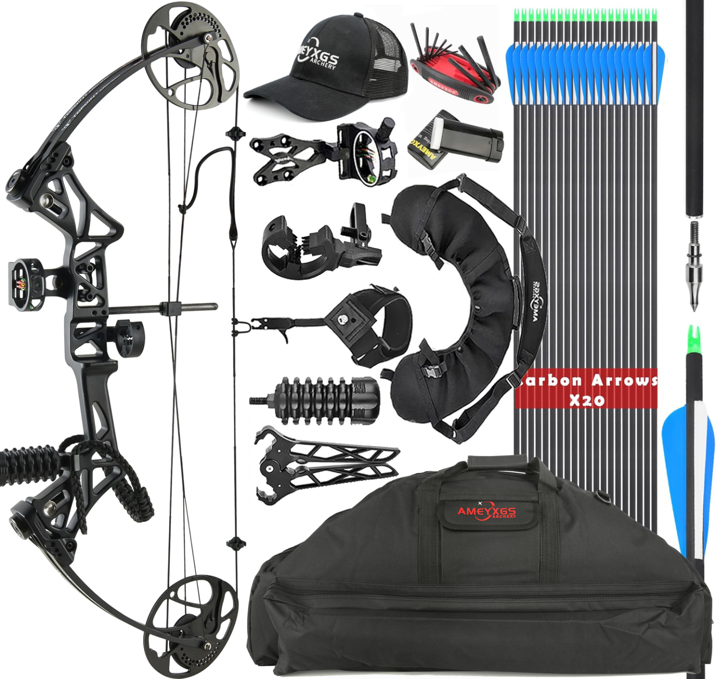 Topoint M1 Compound Bow 19-70 LBS Hunting Target Archery