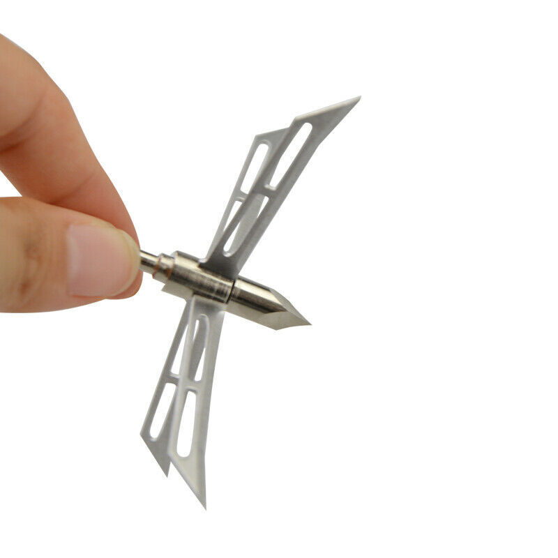 Archery Broadhead 4 Fixed Blade Hunting Tips 186grain Arrowhead